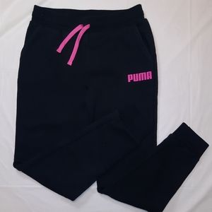 Puma | Black / Pink Sweat Pants Size XL 14/16 Like New